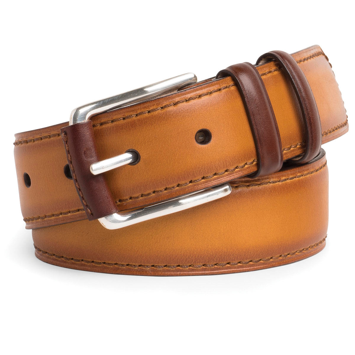Peter Millar | Burnished Belt With Contrast Stitching