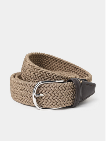 Andersons | Light Brown Woven Textile Belt