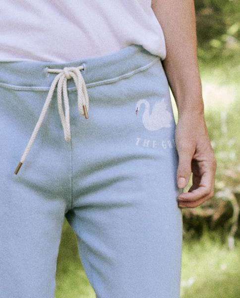 The Great | The Cropped Sweatpant w/ Swan Graphic